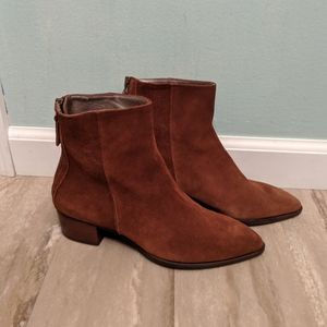 Pertini brown leather booties sz 7.5